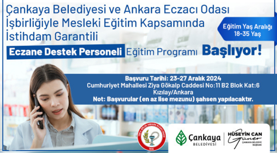 Eczane Destek Personeli Eğitimi Düzenleniyor