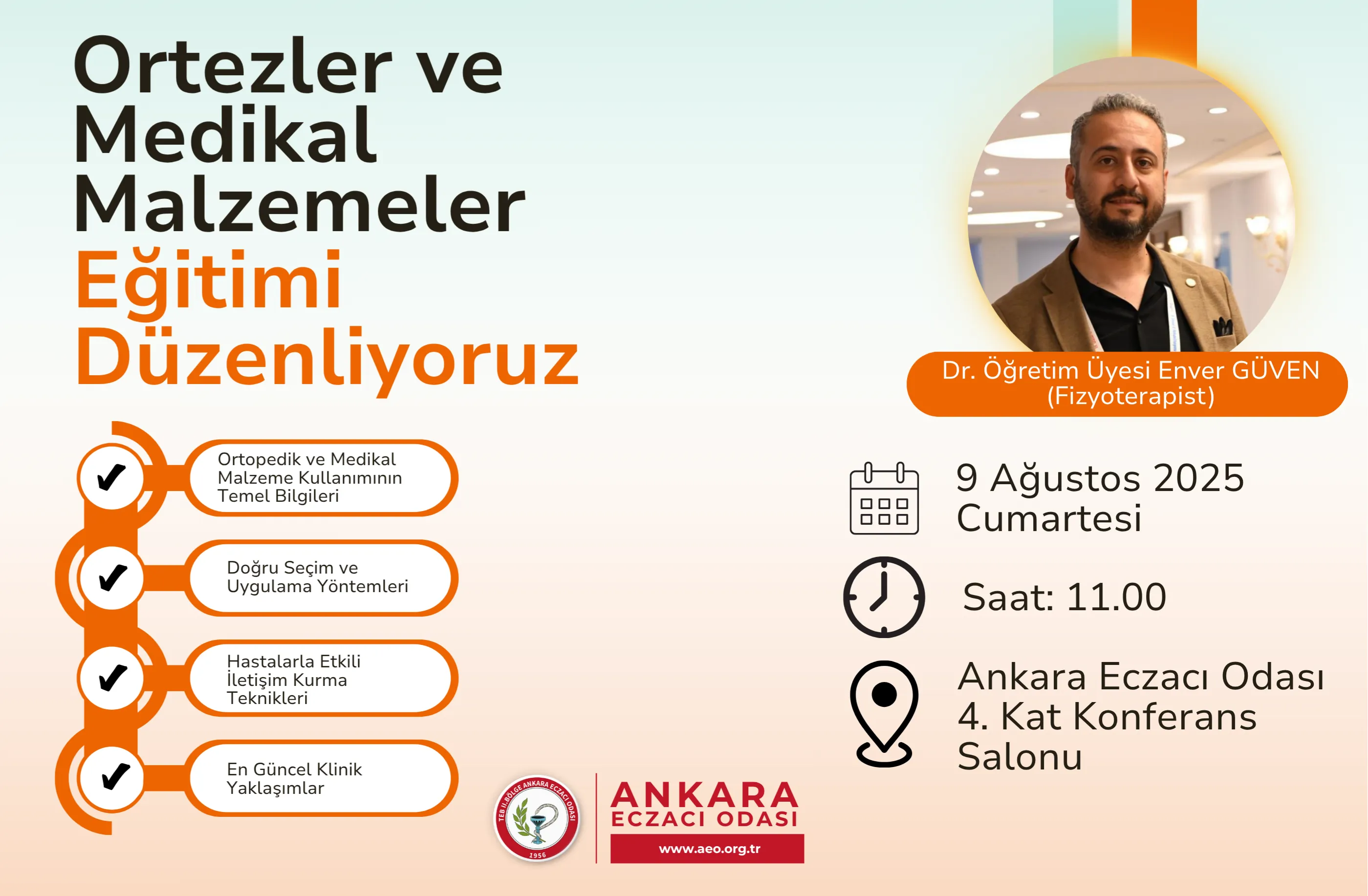 Ortezler ve Medikal Malzemeler Eğitimi Düzenliyoruz