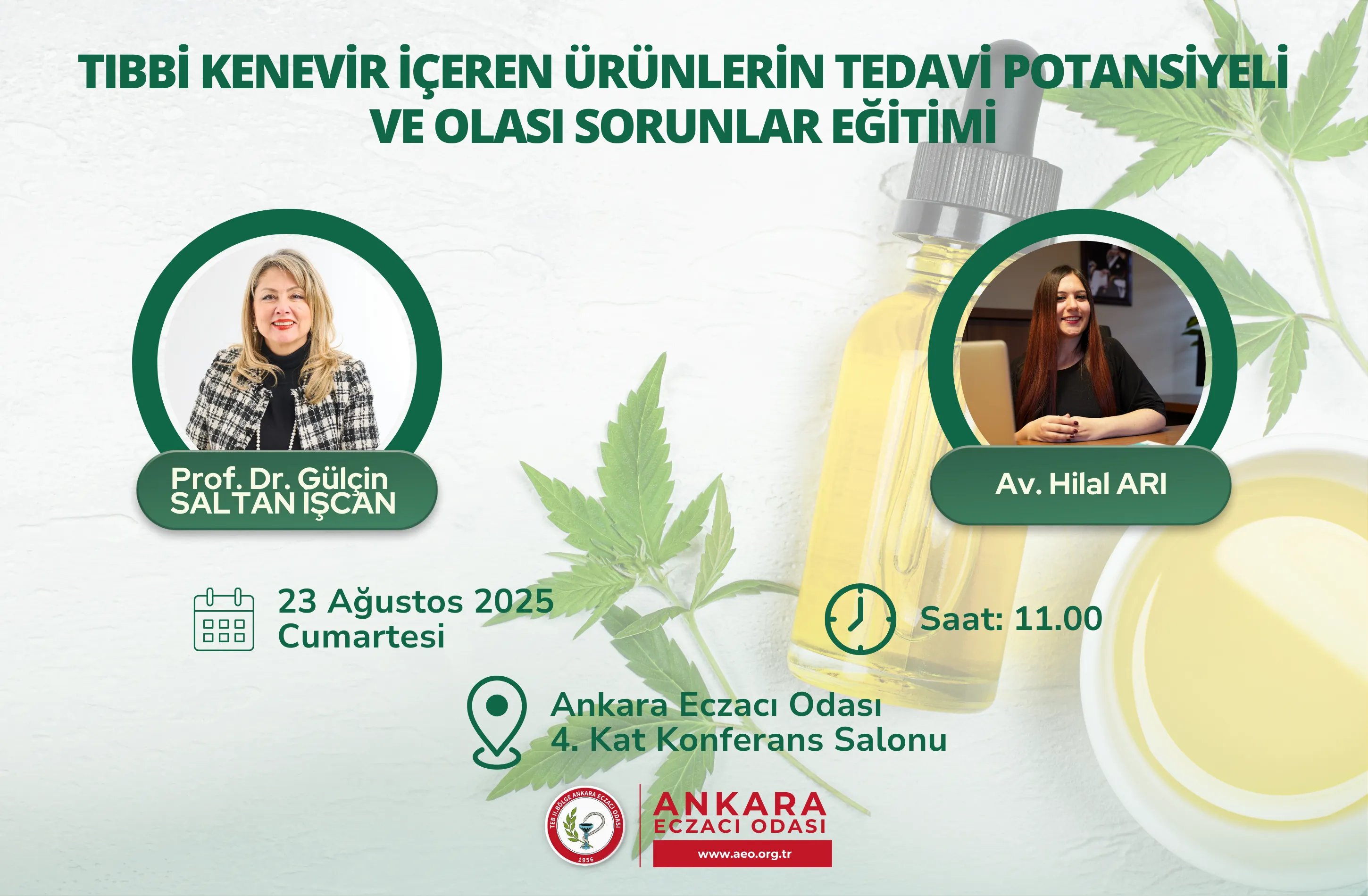 Tıbbi Kenevir İçeren Ürünlerin Tedavi Potansiyeli ve Olası Sorunlar Eğitimi Düzenliyoruz