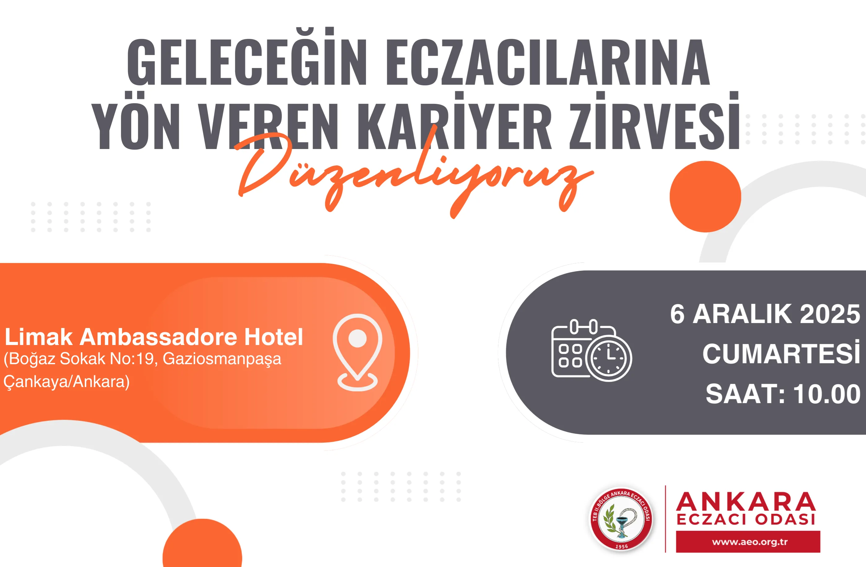 Geleceğin Eczacılarına Yön Veren Kariyer Zirvesi Düzenliyoruz