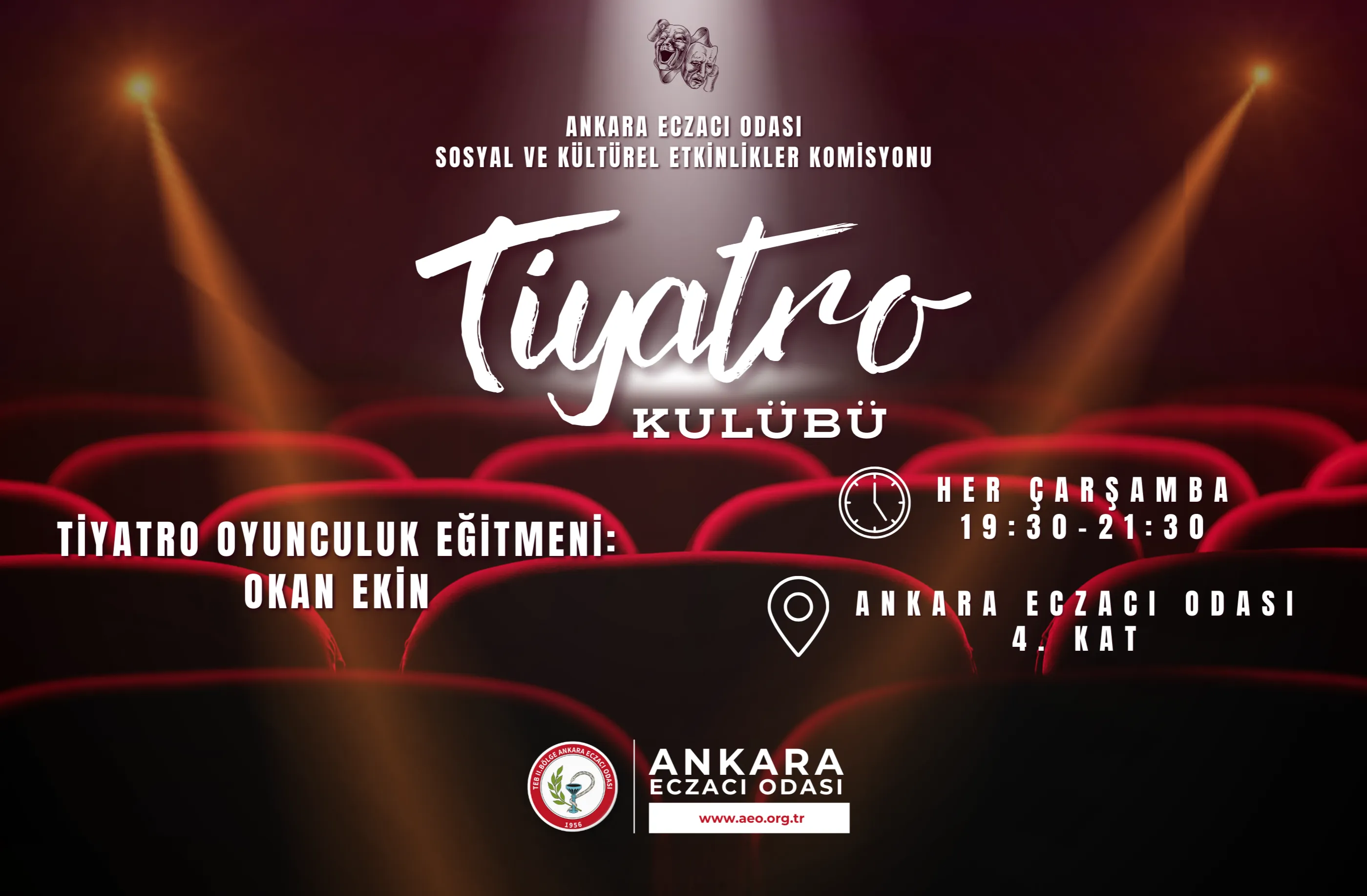 Ankara Eczacı Odası Sosyal ve Kültürel Etkinlikler Komisyonu Tiyatro Kulübü Yeniden Başlıyor!