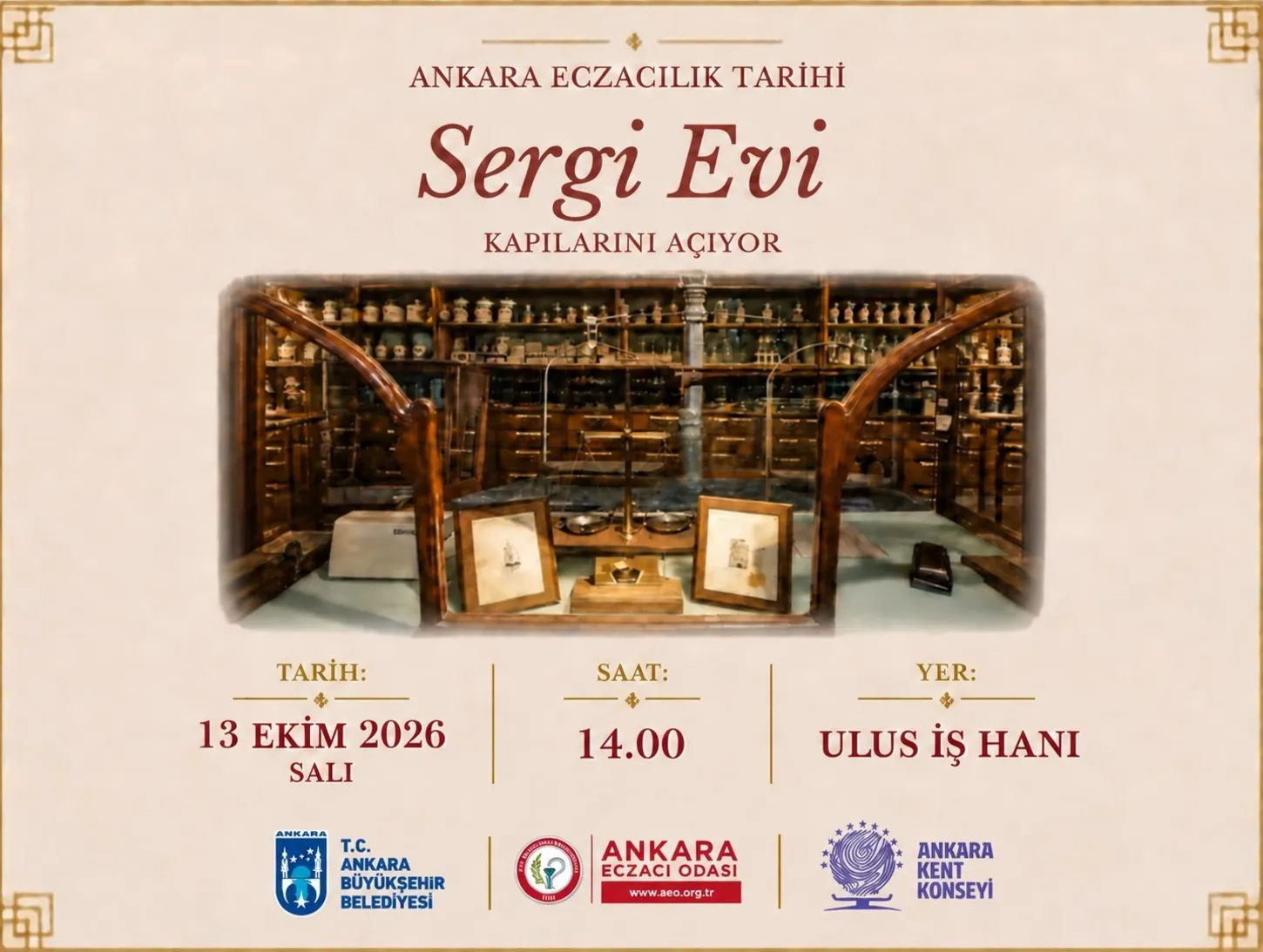 Ankara Eczacılık Tarihi Sergi Evi Kapılarını Açıyor